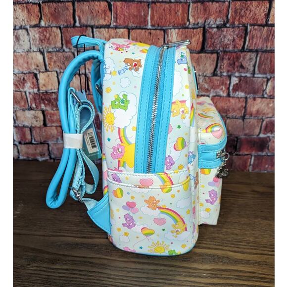 NWT Loungefly Care Bears AOP Backpack 40th Anniversary - Picture 2 of 14